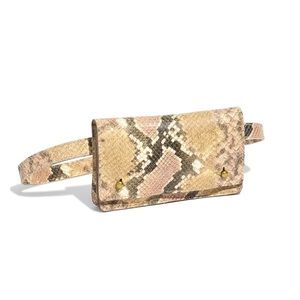 T19 Madewell The Leather Belt Bag: Snake Embossed